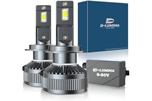 D-Lumina Lampadina H7 LED Canbus 130W 26000LM, CPS 6500K chip 400% brillante, 9-60V, Funziona Sia Per Auto Che Camion, Funziona Sia Con Lenticolari Che Senza Lenticolari,LED Lampada Luci 2 pezzi