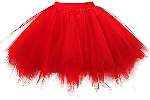 OBBUE Damen 1950er Vintage Ballett Blase Tutu Unregelm??ig T¨¹ll Retro Petticoat