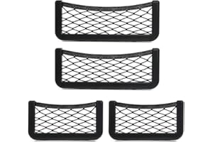 FOROREH 4 Pcs Filet de Rangement pour Voiture, Filet de Rangement de Coffre, Filet de Rangement Élastique, Organisateurs Rangement Coffre pour Camion, Voiture - 20x8 / 15x8 cm