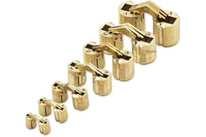 GEFONG Mini Bisagra Barril 18mm para Puerta de Armario Conexión del Panel Caja pequeña para Manualidades de Bricolaje Latón Mate Bisagras Ocultas Ángulo de Apertura de 180 Grados 4 piezas
