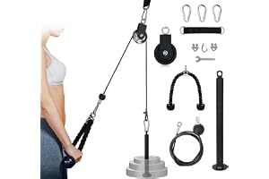 TINMAGI Fitness latsdrag armstyrketräning, tricepsrep kabeldragning underarmstränare pulley system latsdragmaskin, träningsut
