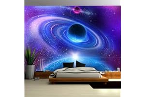 RDCHY Carta da Parati Fotomurali Galassia, Universo Fotomurale 3D Tessuto non Tessuto Poster Gigante Design per Cucina Bambini Soggiorno Camera da Letto Murale Decorazione 400CMx280CM