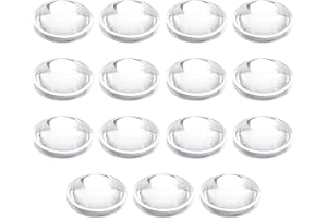 PATIKIL Diameter 20 mm konvex platt lins, 15 st höjd 7,5 mm PMMA akryl LED optisk konvex lins kondensator med kant för fickla