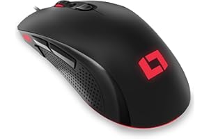 Lioncast LM60 Pro Mouse da Gioco - Mouse Gaming Fino a 16.000 DPI, Tempo di Risposta 1ms, 7 Pulsanti Programmabili - Sensore Ottico PMW 3389 RGB - Ergonomico & Anti-Sudore con Interruttori