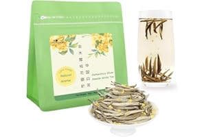 LWXLJMJZC Osmanthus Falvor Silver Needle White Tea-Loose Leaf-Osmanthus Blended 50g/1.76oz
