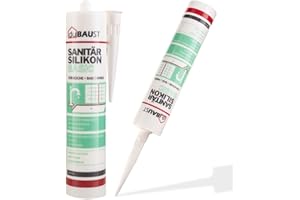 dubaust SAB24 Sanitärsilikon Basic elastisch dauernassbeständig schimmelresistent Bad Küche Dusche Feuchträume 300ml Kartusche (transparent)