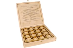 ODENWÄLDER MARZIPAN Marzipan Bethmännchen in einer Holzkiste "Frankfurter Römer" 200g