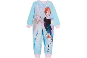 Disney Frozen 2 Pigiama Intero in Pile Bambina di Elsa ed Anna Regno di Ghiaccio, Tute in Pile Bambino, Pigiami Tuta Intera, Pigiami Interi Ragazza, Regalo Bambina