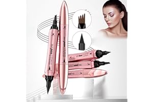 OURJAER Matita Sopracciglia Waterproof, 3D Matita Sopracciglia Microblading con Quattro Punte Con Eyeliner Nero, Sopracciglia Make up (Marrone scuro)