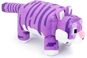 Jay Franco Minecraft Purple Tiger Plüschkissen – 53 cm weiches Tigerkissen