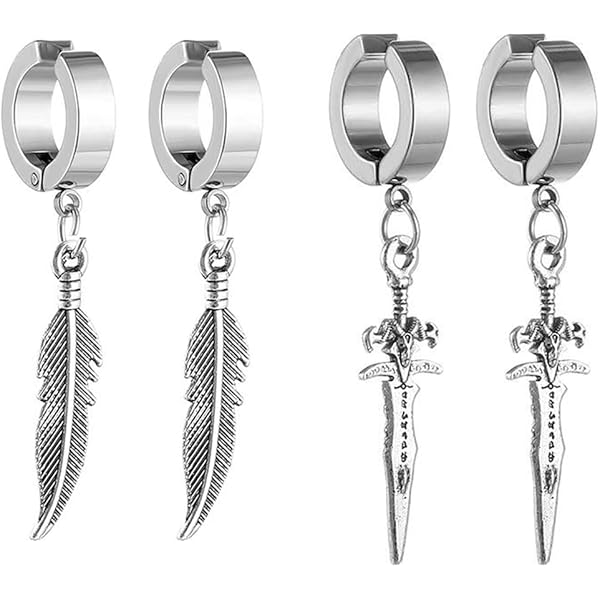 Orecchini Senza Pietra Stile Alternativo Orecchini Huggie Punk Rock Triangolo E Piramide | Acciaio Inox | Unisex Uomo/Donna | Nuovi Senza Etichette Orecchini Geometrici Senza Pietra - Foto 6