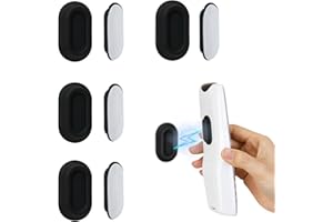 XYOFUN Magnetic Remote Control Holder Wall Mount - 4 Pcs No Drill Self-Adhesive Organizer for Air Conditioner & TV Remotes, Storage Caddy for Televisions Backside - Black