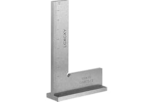 LCXCXY Anschlagwinkel Metall 100 x 70 mm, Zimmermannswinkel mit Messskala(cm), Massiver Schlosserwinkel Präzisions-90°- winkelmesser-Basis, Anschlagwinkel metall zur Haarwinkel in Metall Bau und Industrie