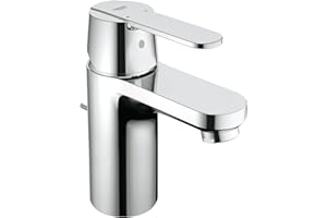 Grohe Get - Grifo de lavabo monomando S (vaciador automático, cartucho de cerámica de 35 mm, menor consumo de agua con caudal 5,7 l/min, fácil instalación, altura 139 mm), cromo, 32883000