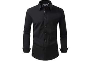 Alimens & Gentle Herren Hemd Langarm Shirt Business Fleckenschutz Herrenhemden Pure Hemden