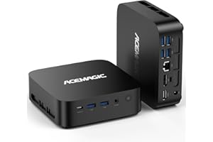 ACEMAGICIAN Kron Mini K1 Mini PC，Win11 Pro AMD Ryzen 3 4300U (fino a 3,7 GHz), 16GB DDR4 512GB SSD Micro Desktop Computer, HDMI+DP+Type-C 4K@60Hz | USB3.2 | WiFi 5 BT4.2 per Ufficio, Scuola, Business