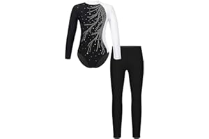 iEFiEL Mädchen Kurzarm Ballettkleidung Prinzessin Kleid Ballett Trikot Leotard Body Gymnastikanzug Turnanzug 3-14 Jahre