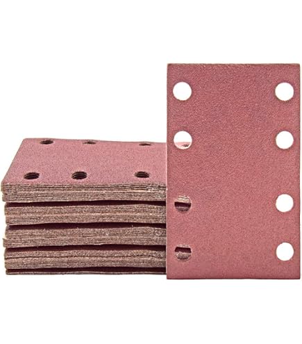 Abrasifs Auto-Agrippants MioTools Shark - 133x80 Mm - 8 Trous - G180 - Lot De 50