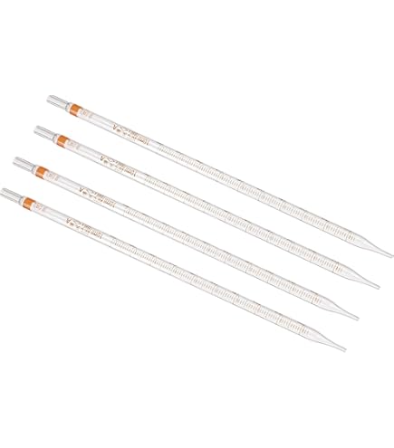 Pipetta In Vetro Borosilicato Da 0,1ml Con Tappo In Gomma - Graduata, Per Laboratorio E Chimica | Precisione 0,001ml