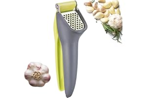 FIZZIX Garlic Press – Garlic Crusher with Ergonomic Handle, Garlic Mincer for Easy Garlic Peeling & Crushing – Perfect for Home & Professional Use