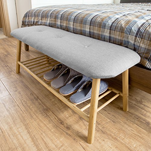 SoBuy® Schuhbank, Bettbank, Sitzbank, Schuhregal, Badregal, FSR24-HG - 3