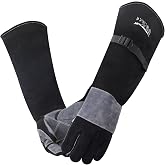 ARCCAPTAIN Leather Welding Gloves 60 cm, Heat Resistant | Bite Protection / Extra Long Sleeve / Heat Resistant / Welding Stic