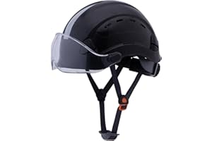 UNINOVA Elmetto Antinfortunistica Ventilato E Regolabile, Casco Da Lavoro Casco Di Protezione Casco Per Cantiere Con Euroslot Laterali Per Dispositivi Di Protezione Dell´Udito A Cuffia