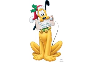 STAR CUTOUTS Ltd Fun Cardboard 1 Dimensional Life Size Disney Pluto Carol Letter to Santa 90x56cm Perfect Christmas Decoration for Children Festive Displays, Grottos & Shop Windows, Star Mini