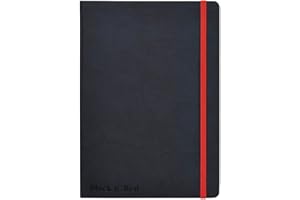 Oxford Black N' Red, Journal, A5 Notebook Casebound, Lined & Numbered, 144 Page