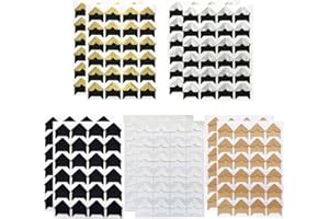 AAED 240 Stück Fotoecken Selbstklebend,Aufkleber Fotoalbum,Fotoecken Gold,für Scrapbooking,Fotoalbum,Erinnerungsbücher(5 Farben)