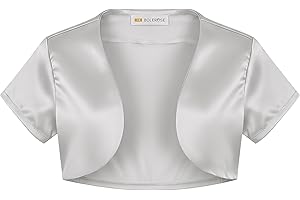 Bolerose Les Filles Satin Manches Courtes Boléro Enfants Enfants Boléro en Maille