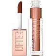 Maybelline Lifter Gloss Bronzed Lip Gloss, Lasting Hydration Formula With Hyaluronic Acid, Non Sticky, 018 Bronze