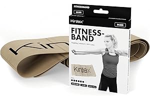 Kintex Banda de Fitness, 2,5 m x 15 cm, Cinta de Gimnasia en 7 resistencias, 100% látex, Cinta de Entrenamiento transportable