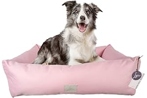 Ligo Buddy-Cuccia per cani Lettino per cani idrorepellente antigraffio,realizzata in Italia.Cuscino per Cane tessuto impermeabile robusto per interno ed esterno.M/L: 85 X 70 cm, ROSA