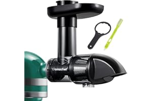 AMZCHEF Accessoire pour Extracteur de jus pour KitchenAid Artisan - accessoire de extracteur jus pour kitchenaid - Presse-agrumes à froid sans BPA pour fruits et légumes - Accessoires uniquement