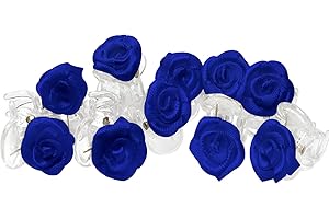 UHELTOSLY Pinces à cheveux ornées de roses, Barrette à Fleur, élégant hairclips, Bijoux de cheveux mariée Femme Fille-Bleu