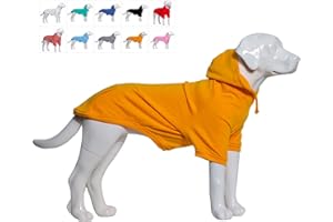 Lovelonglong Blank Basic Hoodie Sweatshirt for Dogs 100% Cotton Fits Small Medium Dachshund Large Dog Orange XL