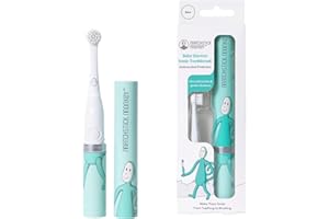 Matchstick Monkey Baby Electric Sonic Toothbrush, Antimicrobial Protection, Suitable from 3 Months, Green