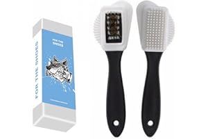 DIVONO 2pcs Suede Brush for Shoes, 4-Sided Suede Shoe Cleaning Brush and Eraser for Shoes, Suede Shoe Brush Nubuck Brush Brass Bristle for Shoe and Boot Cleaning