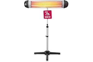 ‎SUNTEC WELLNESS SUNTEC Infrarot-Heizstrahler mit Fernbedienung | Heat Carbon Wärmestrahler für Terrasse | Outdoor Terrassenheizer für Balkon, Garten Infrarotstrahler Strahlwasser-Schutz (Heat Ray 3000 Carbon)