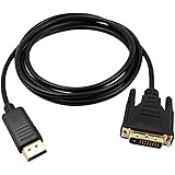 DisplayPort DP to DVI Cable Male to Male Display Port to DVI Connection Adapter 1080P HD for HDTV PC Laptop Projector(black) Jasnyfall