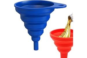 MOLONG Imbuto Motore Compatibile con Auto Imbuto Liquido in Silicone Universale Cambio Fluido Lavavetri Lmbuti Compatibile con Cambio Benzina Olio Motore Automatico Portatile Pieghevole (Blu)