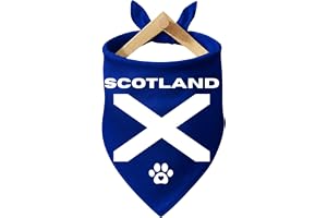 KARENSAM Handcrafted Scotland Flag Pet Bandana for World Cup & Rugby Supporters. Scotland Dog Bandana Scottish Pets. World Cu