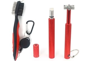 VIPMOON 3 pièces Brosses de Nettoyage pour Clubs de Golf, Lame Prune, Lames de Nettoyage Simples et têtes de Brosse Double Face pour Le Nettoyage des rainures en U et en V sur Les Clubs de Golf.