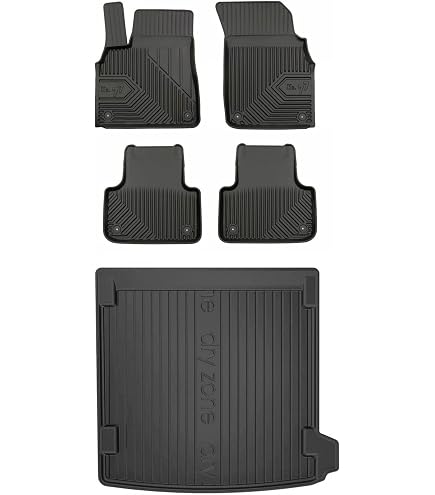 MOTOS Set Tappetini Gomma Per Bagagliaio E Abitacolo Per Audi Q8 E-tron (dal 2018) – Bordi Alti, Antiscivolo, TPE Ecologico, Resistente Al Freddo E Caldo, Su Misura