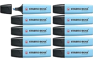 Evidenziatore - STABILO BOSS ORIGINAL Pastel - Confezione da 10 - Azzurro Cielo