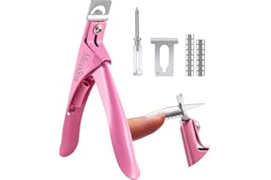 MelodySusie Coupe-Ongles Professionnel en Acier Inoxydable, Coupe Capsule pour les Ongles Acryliques et Faux Ongle, Outil de Manucure pour Salon et Maison. (Rose)