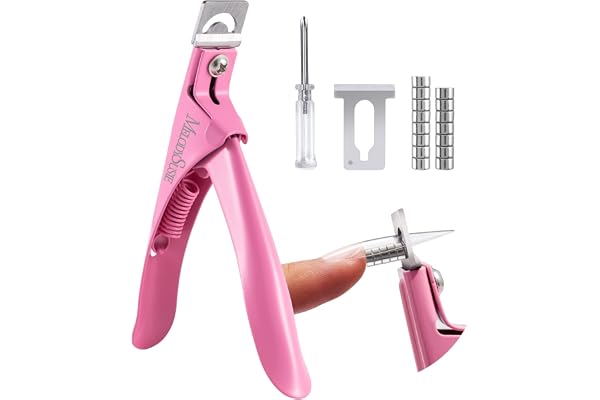 MelodySusie Coupe-Ongles Professionnel en Acier Inoxydable, Coupe Capsule pour les Ongles Acryliques et Faux Ongle, Outil de Manucure pour Salon et Maison. (Rose)