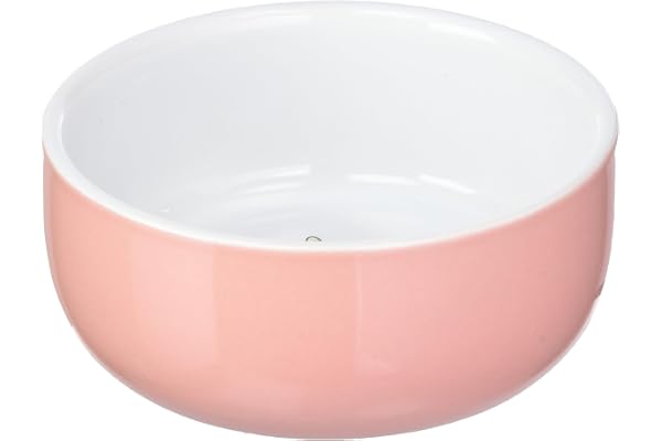 Nobby Gamelle en céramique pour rongeurs - Saumon et Blanc - Diamètre 11 cm x 4,5 cm
