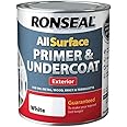 Ronseal 37559 All Surface Primer and Undercoat, White, 750ml